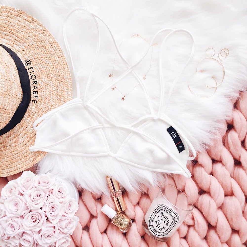 🌸5 for $20🌸 White Strappy Back Bralette